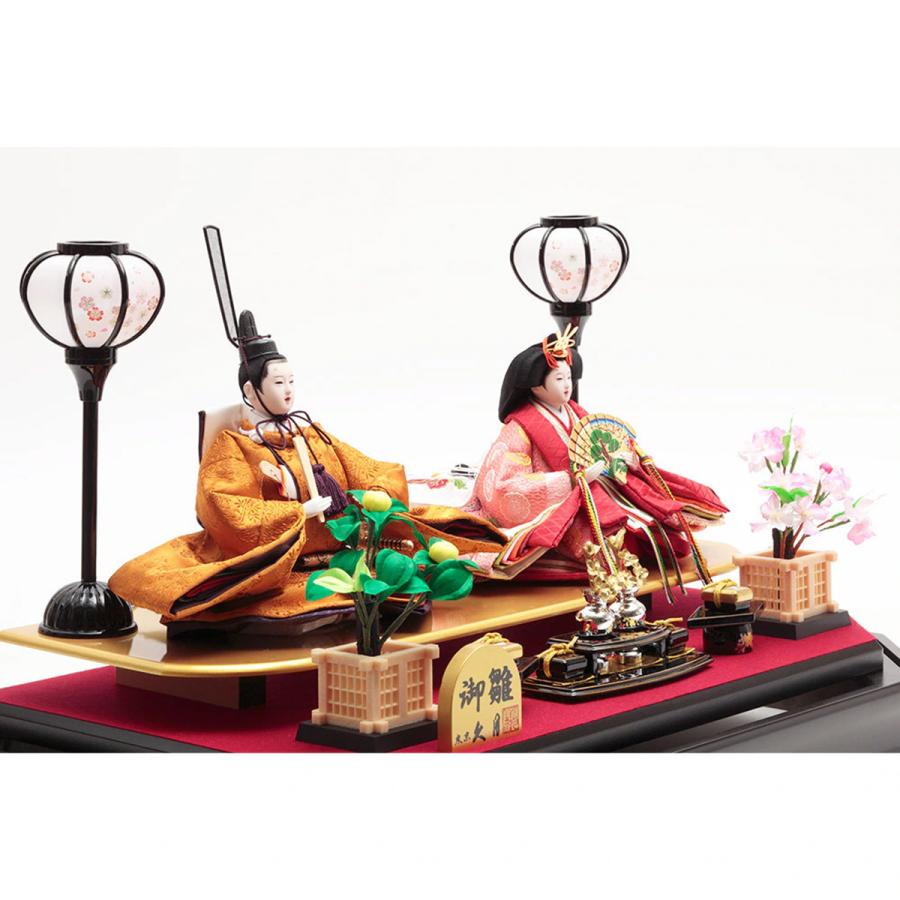 久月 雛人形 ひな人形 お祝い コンパクト 間口59cm ケース入り 親王