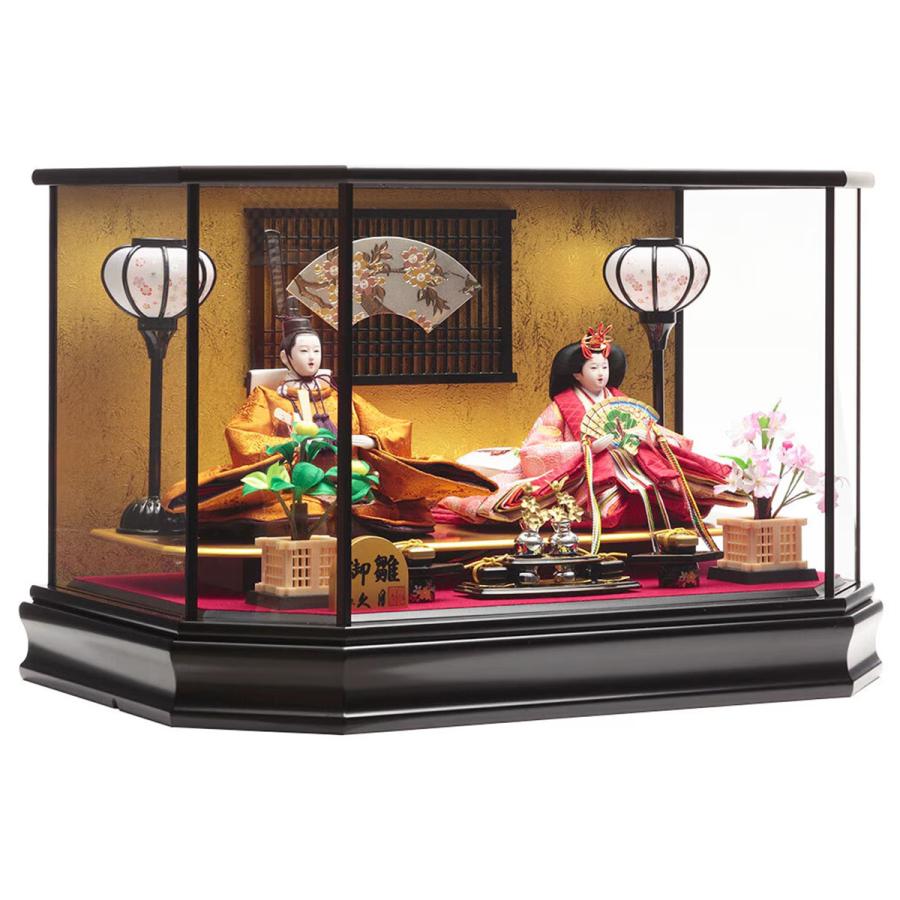 久月 雛人形 ひな人形 お祝い コンパクト 間口59cm ケース入り 親王