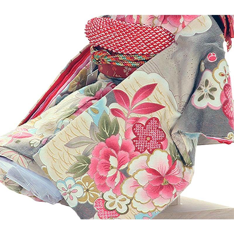 市松人形 抱き人形 おしゃれで可愛いお顔の 童人形 座り台座付き 13号