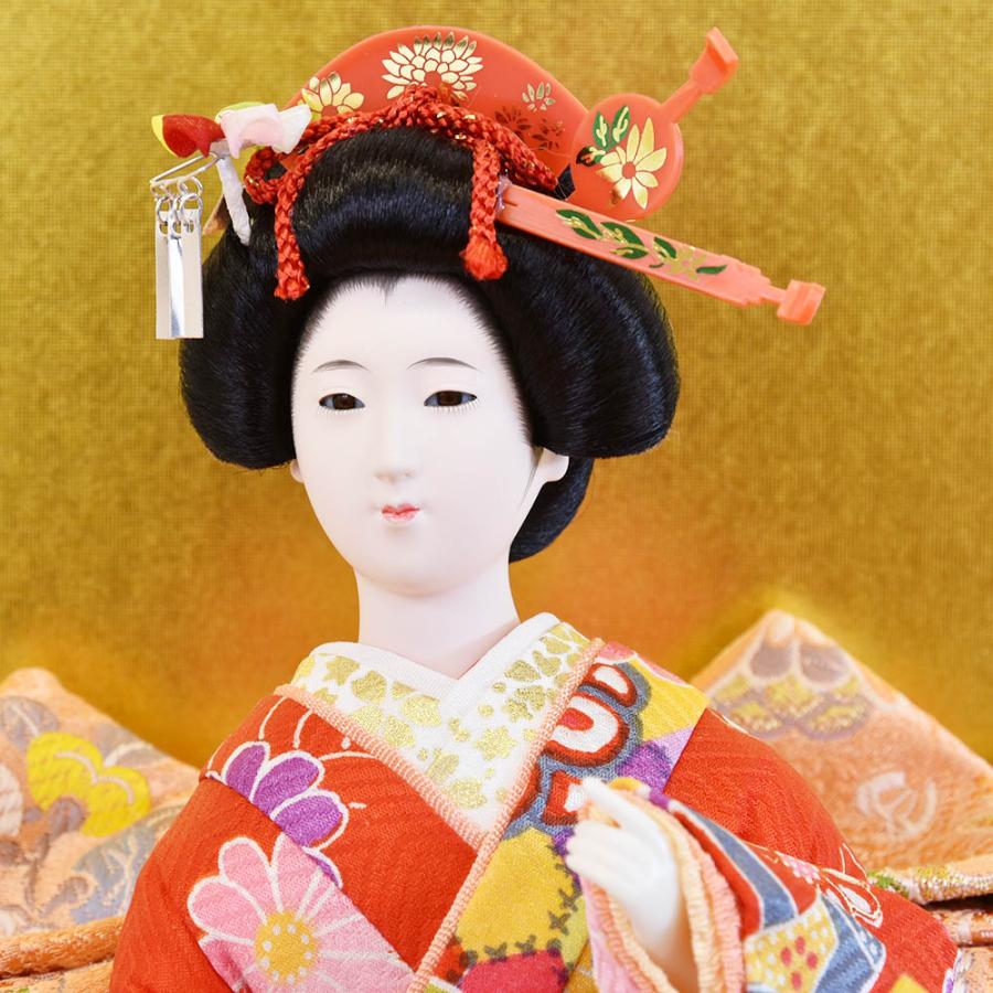 日本人形ガラスケース 久月 おしゃれ ケース飾り 黒桑ケース 7号