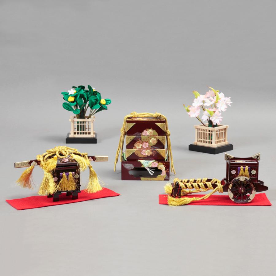 久月 雛人形 ひな人形 お祝い 収納飾り 収納式 段飾り 西陣織 金襴 皇