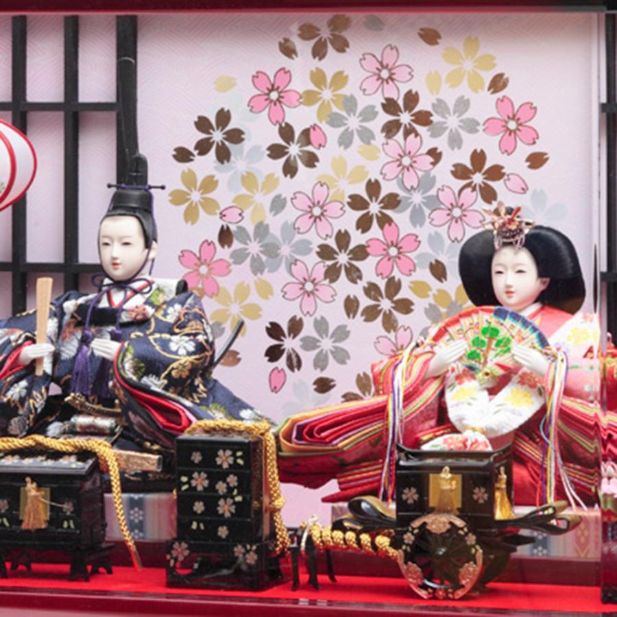 久月 雛人形 ひな人形 お祝い ケース飾り 親王飾り ケース入り