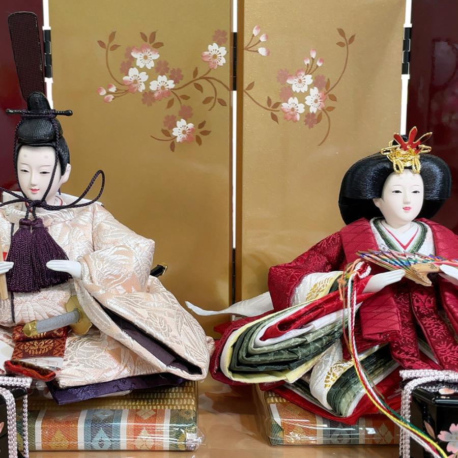 久月 雛人形 ひな人形 お祝い 収納飾り 収納式 銘木 栃 親王飾り 二人