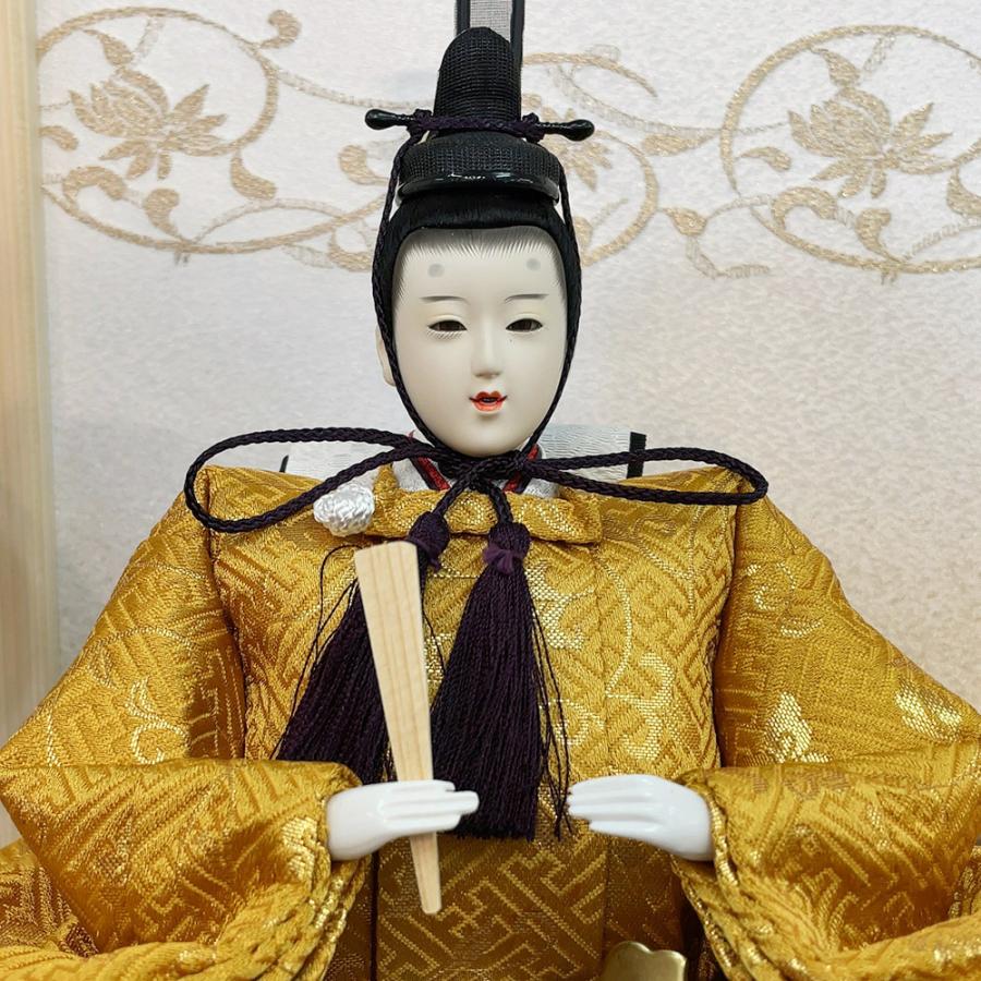 久月 雛人形 ひな人形 お祝い 五人飾り 二段飾り 毛氈飾り 赤 木目