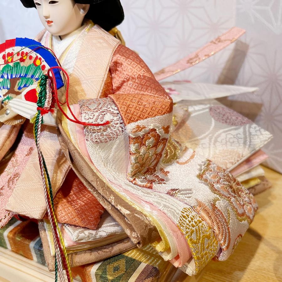 久月 雛人形 ひな人形 お祝い 平飾り 親王飾り 二人飾り ピンク 白