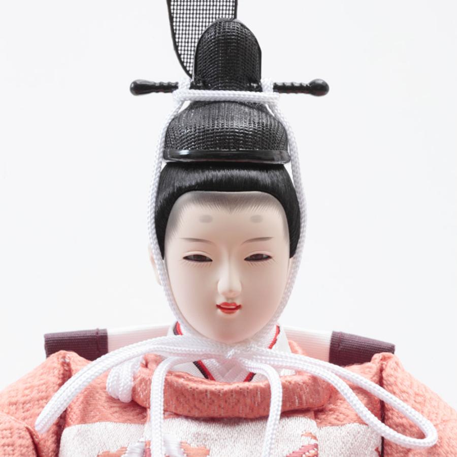 久月 雛人形 ひな人形 お祝い 平飾り 親王飾り 二人飾り ピンク 白