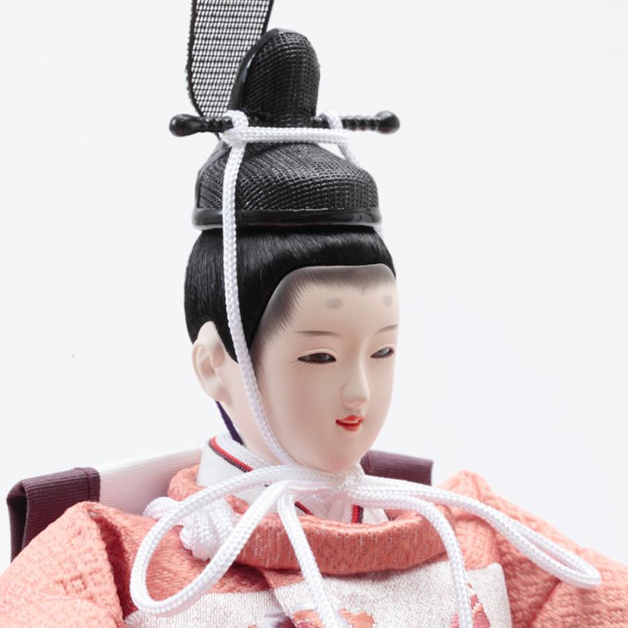 久月 雛人形 ひな人形 お祝い 平飾り 親王飾り 二人飾り ピンク 白