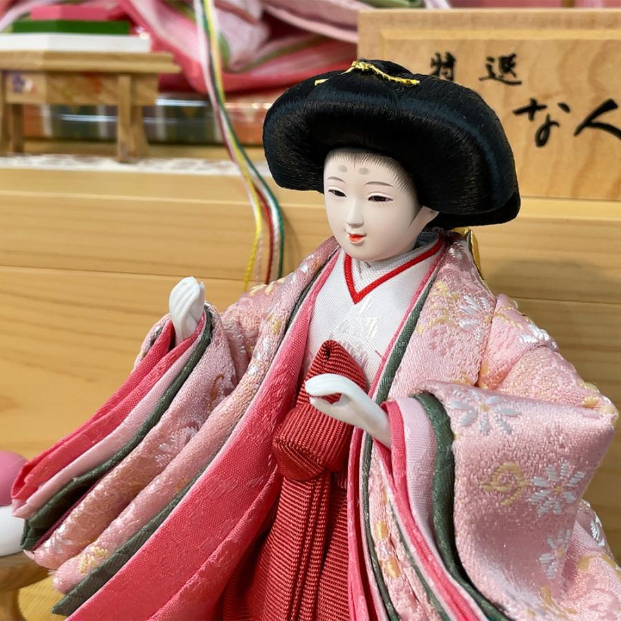 久月 雛人形 ひな人形 お祝い コンパクト 収納飾り 五人飾り 三段飾り