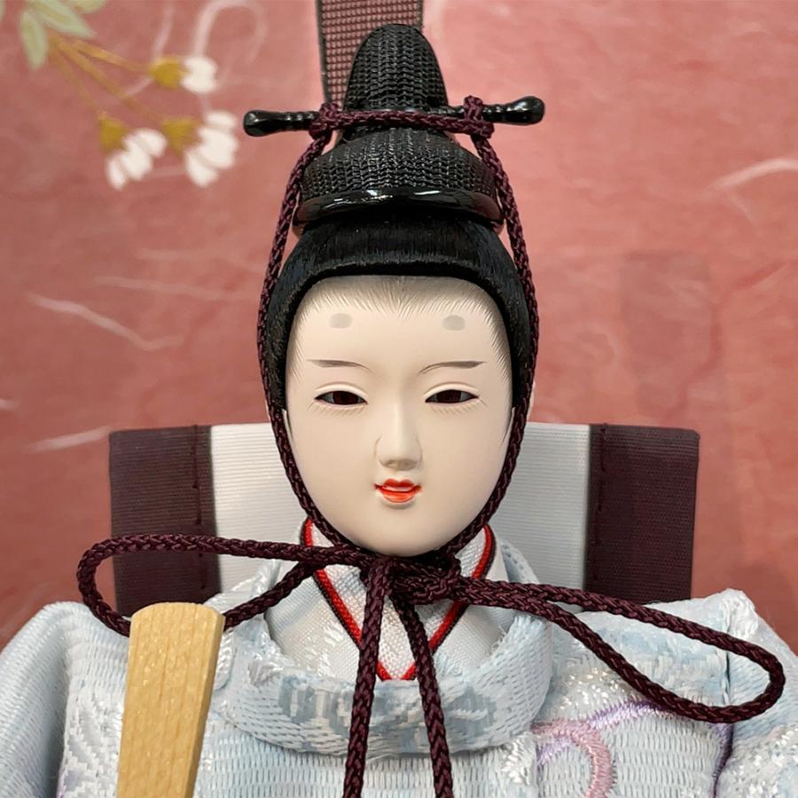 久月 雛人形 ひな人形 お祝い コンパクト 収納飾り 五人飾り 三段飾り