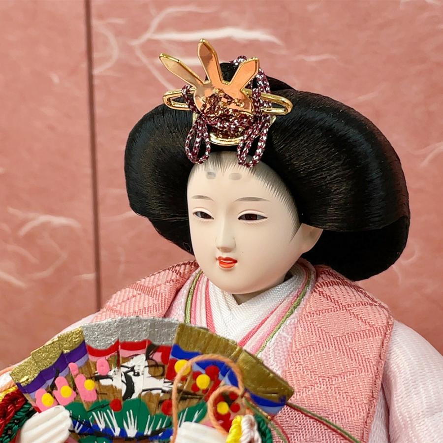久月 雛人形 ひな人形 お祝い コンパクト 収納飾り 五人飾り 三段飾り