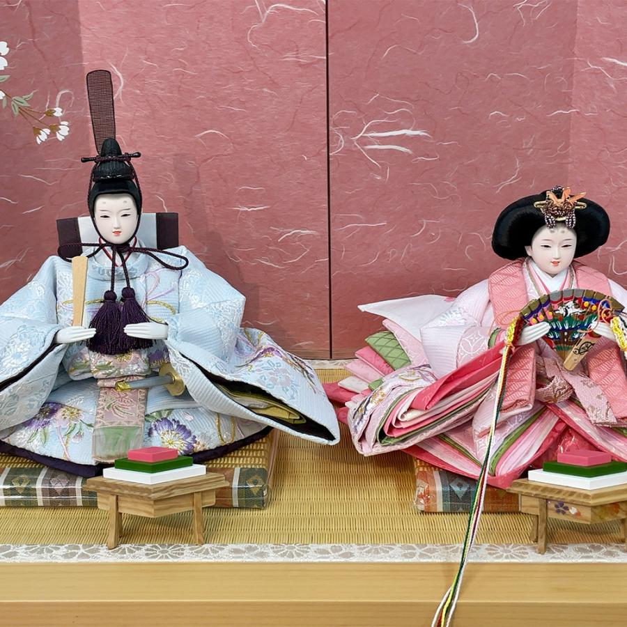久月 雛人形 ひな人形 お祝い コンパクト 収納飾り 五人飾り 三段飾り