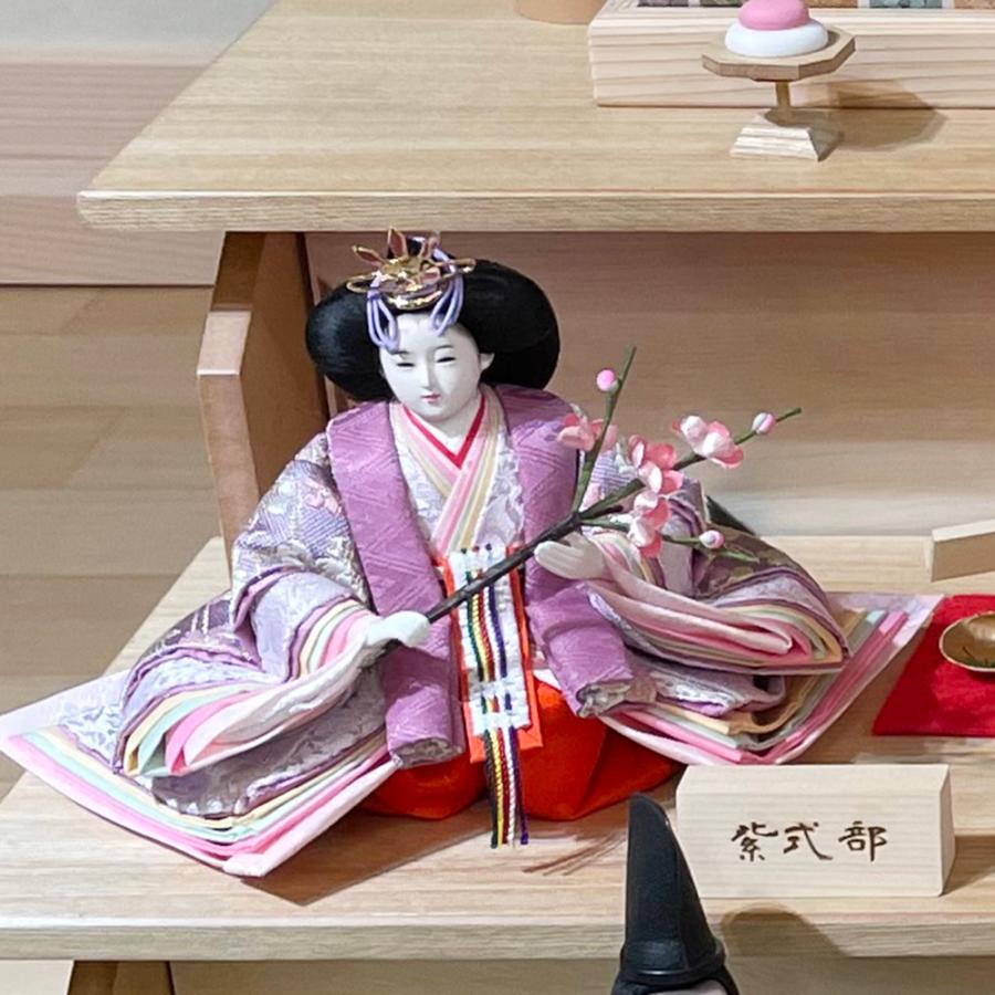 久月 雛人形 ひな人形 お祝い 七人飾り 三段飾り 組立簡単 木目