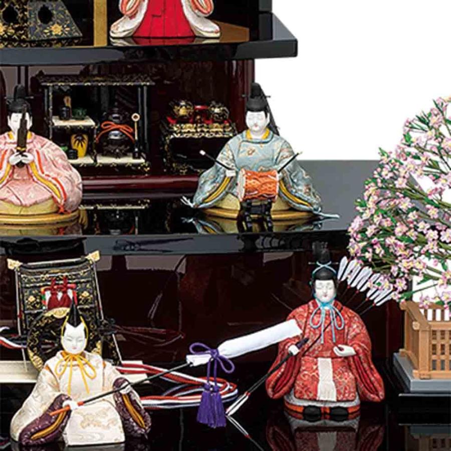 雛人形 木目込み 真多呂 段飾り 三段 本金朱雀雛15人飾り 本金 伝統