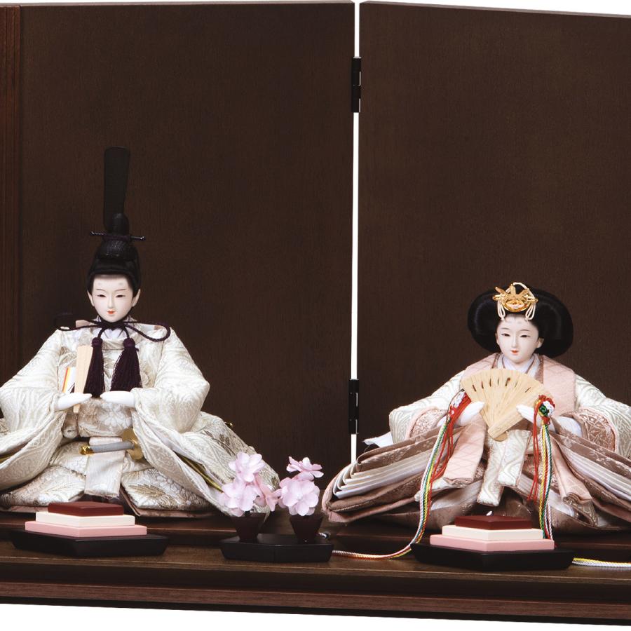 雛人形 コンパクト 白色 おしゃれ かわいい ひな人形 モダン 初節句 お雛様 ミニ お祝い 親王飾り 平飾り ゆな 304459 2026_2
