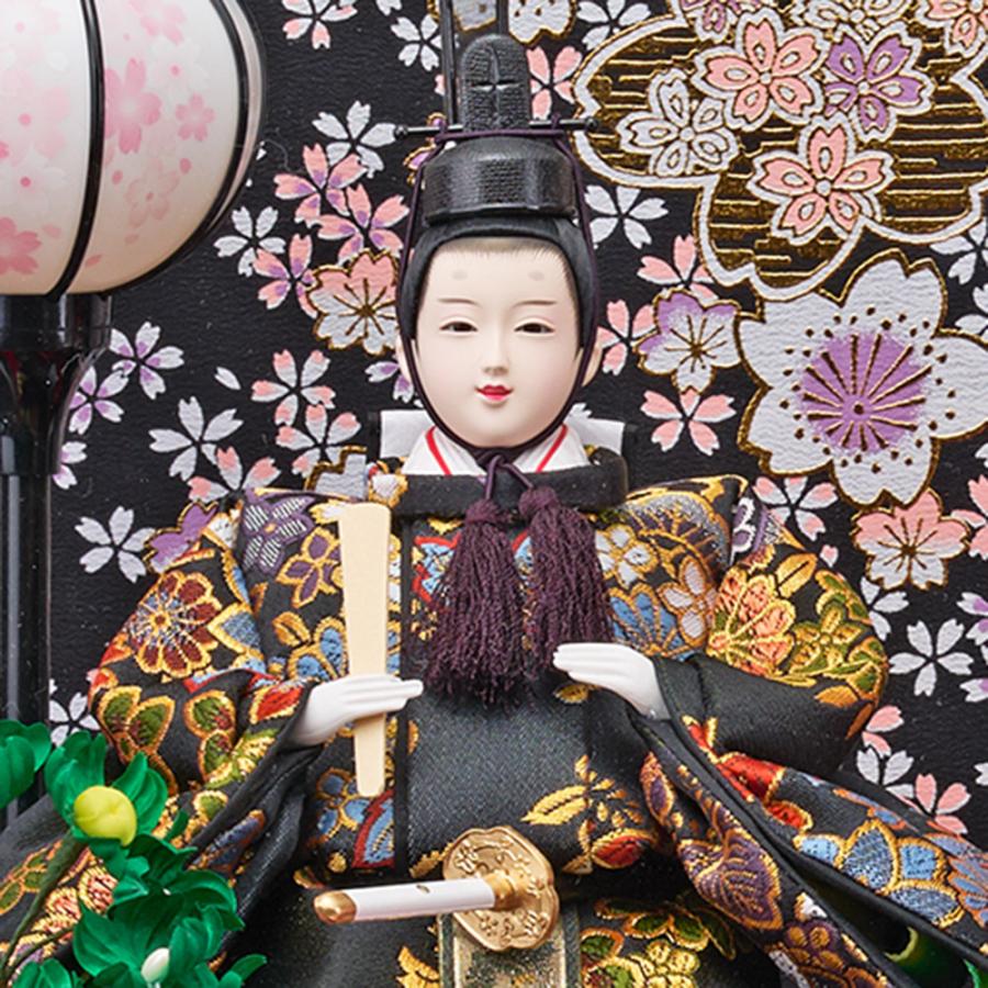 雛人形 ケース入り コンパクト 黒 ひな人形 ケース お雛様 アクリル