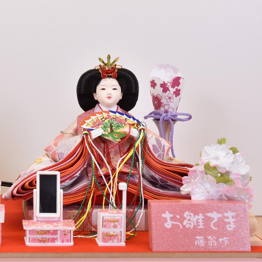 雛人形 ケース入り丸型 ひな人形 コンパクト ケース 白 ピンク 雛人形 ケース入り丸型 ひな人形 コンパクト ケース 白 ピンク