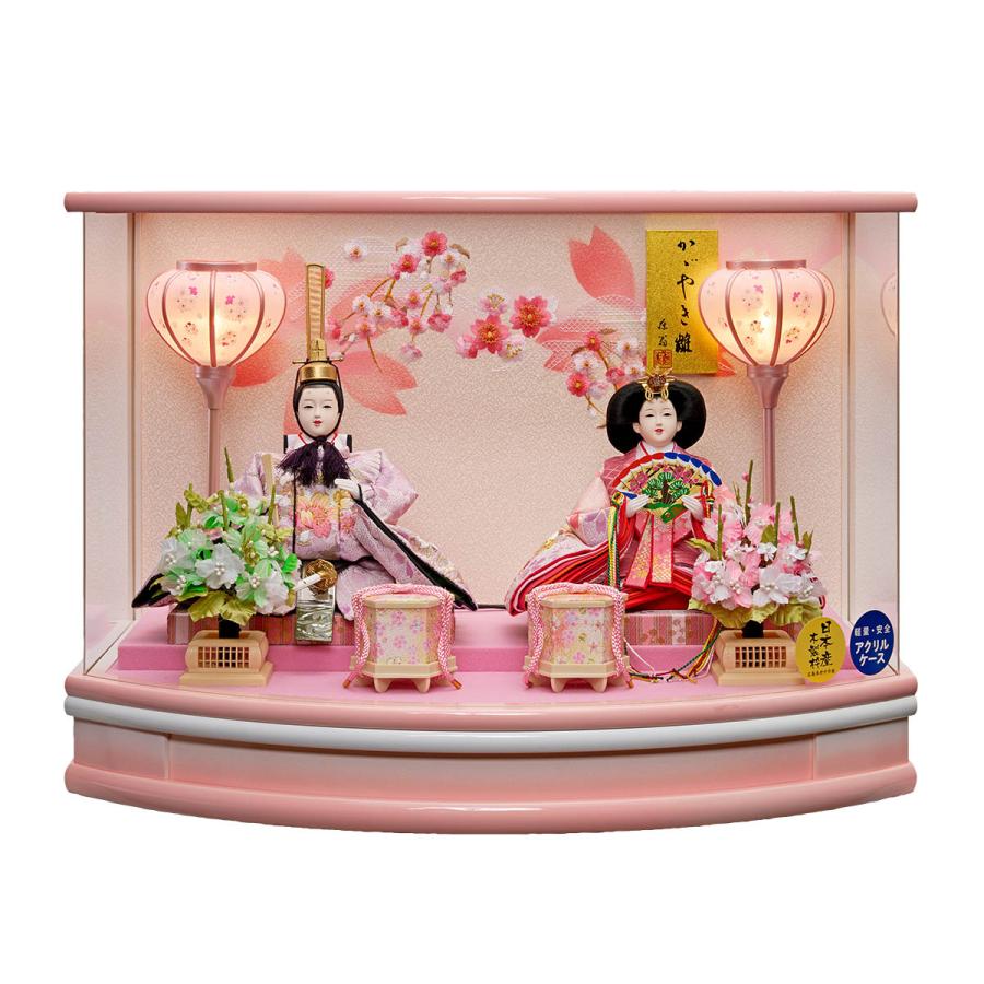 雛人形 ケース入り コンパクト 選べる ケース飾り ピンク ひな人形