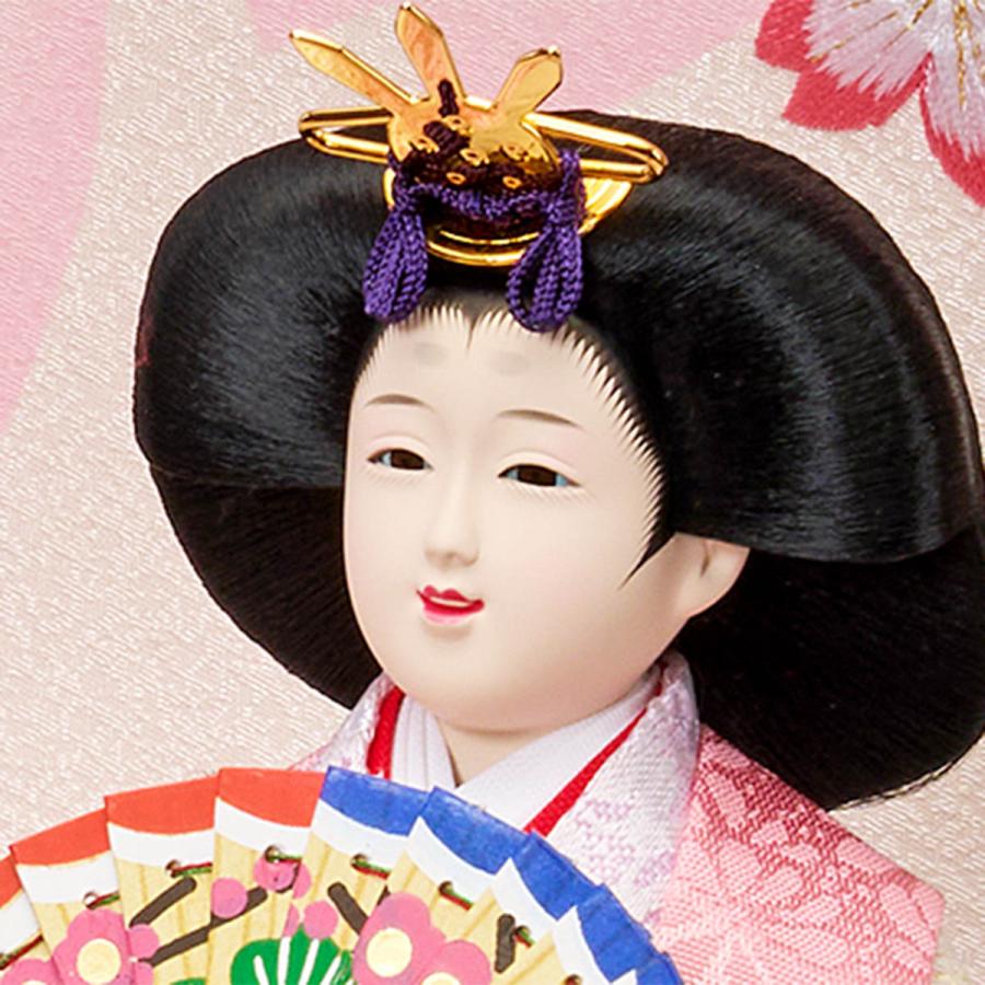 雛人形 コンパクト ケース飾り 選べる ミニ 丸型 紫ボカシ 桃ボカシ 飾り花 アクリル 小三五親王飾り 金襴仕立 おしゃれ おひな様 かわいい モダン 243-270 2026_18