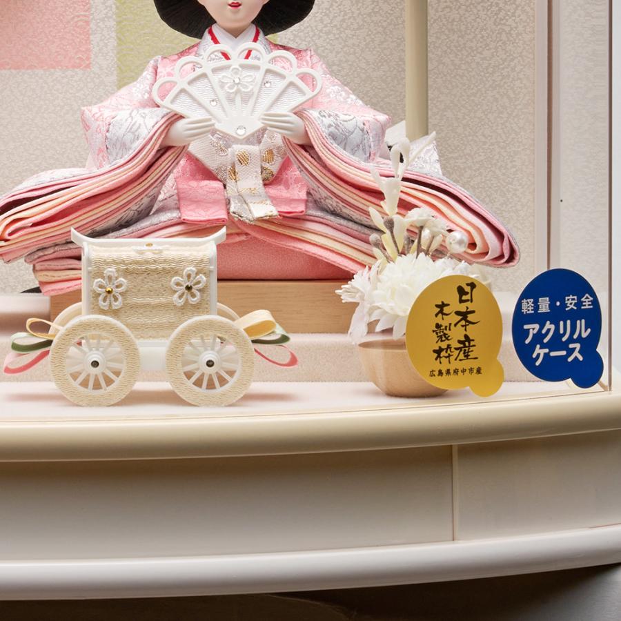 雛人形 コンパクト 円形 初節句 ミニ ケース飾り 選べる 小三五 親王