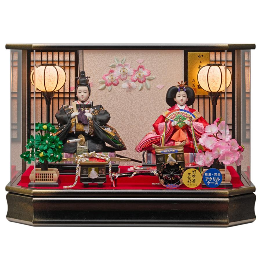 み*ん様 即日発送！ 雛人形 新品未開封 ケース入り 雛人形 コンパクト ケース飾り選べる アクリル 三五親王飾り 友禅 金襴