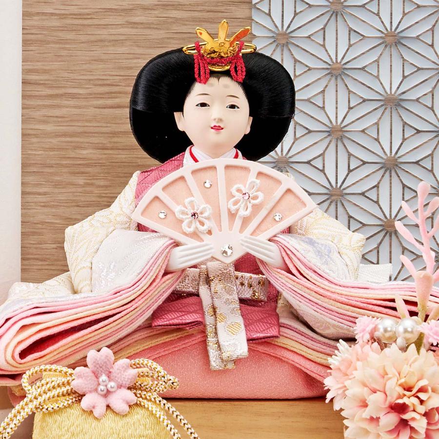 雛人形 コンパクト おしゃれ お祝い ひな人形 幅42cm ケース飾り 親王