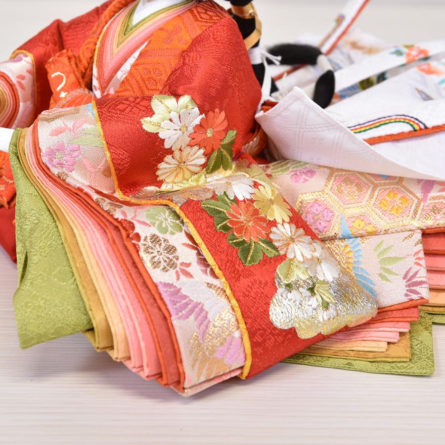 雛人形 コンパクト 松寿 ひな人形 刺繍 親王飾り 平飾り 黒 ししゅう 白 紺 ホワイト orijin  かわいい おしゃれ モダン 初節句 お雛様 おひな様の画像