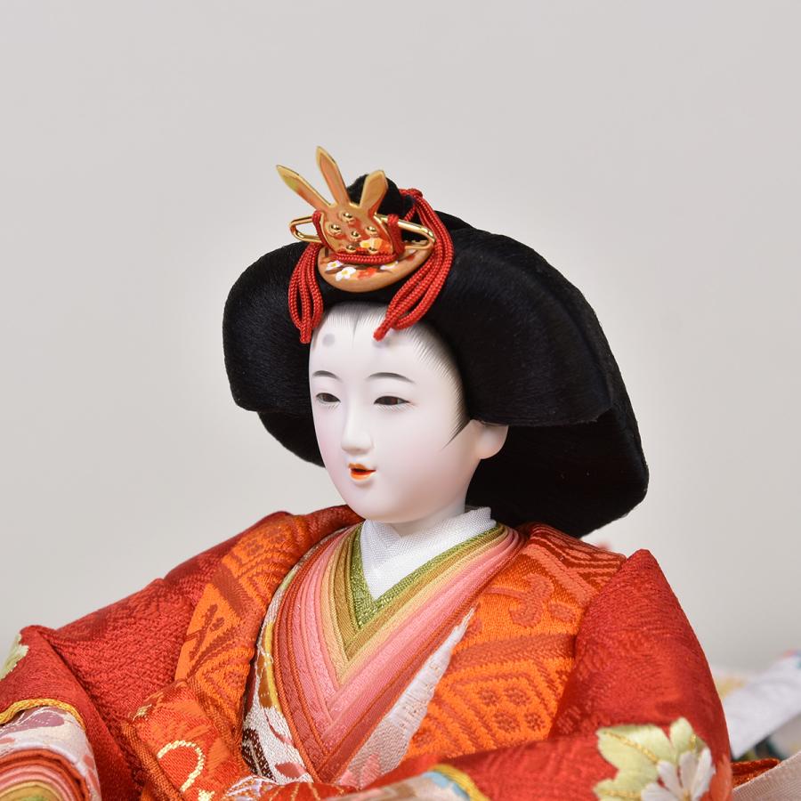 雛人形 コンパクト 松寿 ひな人形 刺繍 親王飾り 平飾り 黒 ししゅう 白 紺 ホワイト orijin  かわいい おしゃれ モダン 初節句 お雛様 おひな様の画像