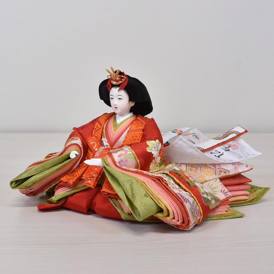 雛人形 コンパクト 松寿 ひな人形 刺繍 親王飾り 平飾り 黒 ししゅう 白 紺 ホワイト orijin  かわいい おしゃれ モダン 初節句 お雛様 おひな様の画像
