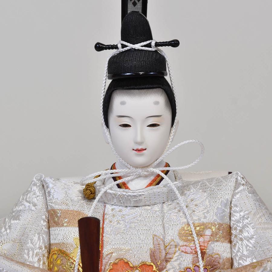 雛人形 コンパクト 松寿 ひな人形 刺繍 親王飾り 平飾り ししゅう 白 朱 ホワイト ピンク orijin  かわいい おしゃれ モダン 初節句 お雛様 おひな様 2026の画像