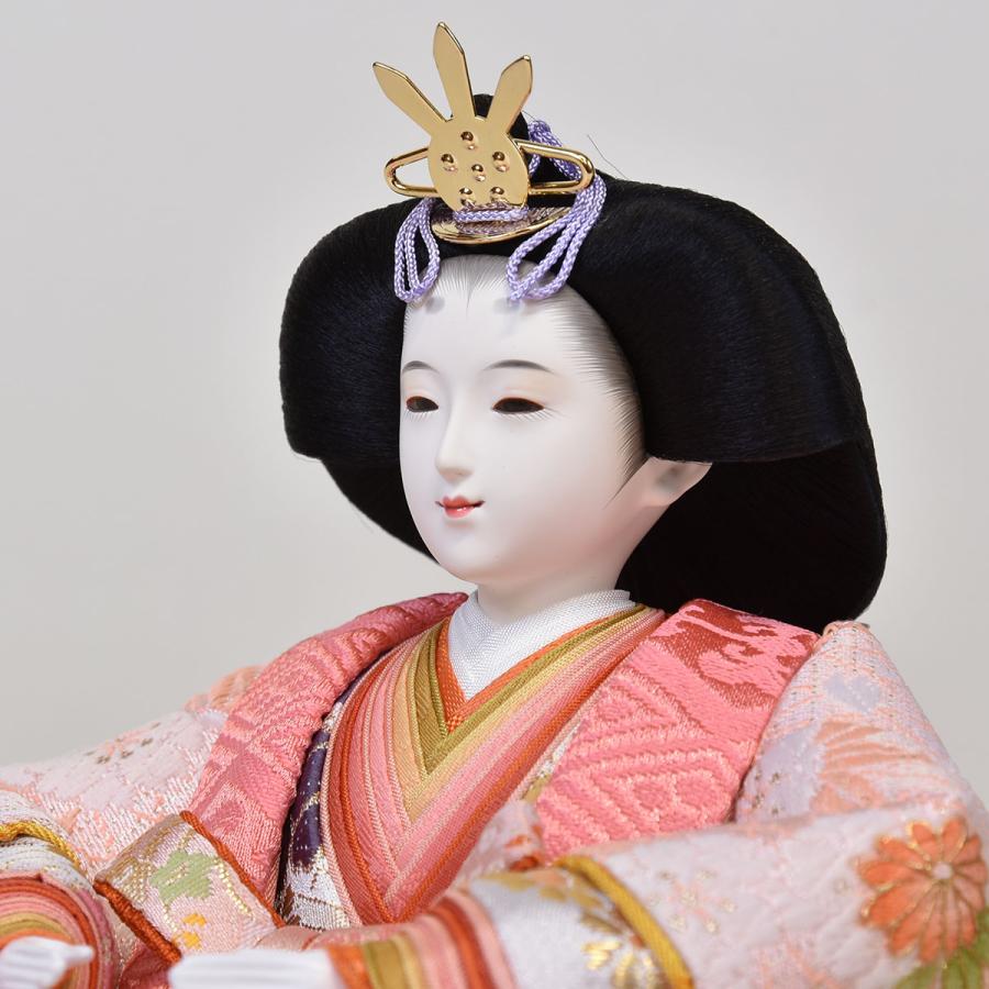 雛人形 コンパクト 松寿 ひな人形 刺繍 親王飾り 平飾り ししゅう 白 朱 ホワイト ピンク orijin  かわいい おしゃれ モダン 初節句 お雛様 おひな様 2026の画像