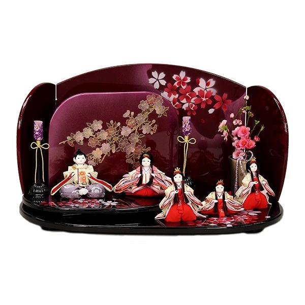 雛人形 京友禅 ひな人形 5人飾り 幼顔 お雛様 初節句飾り お祝い 46t(96050円)