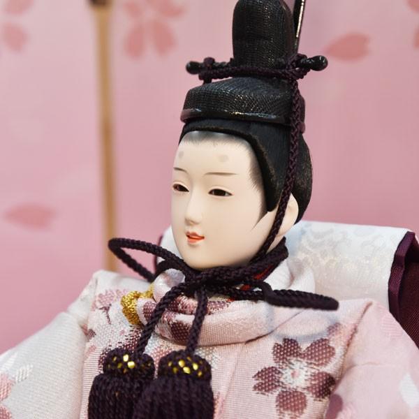 雛人形 ピンク色 収納飾り コンパクト 三段飾り 5人 五人飾り 3段