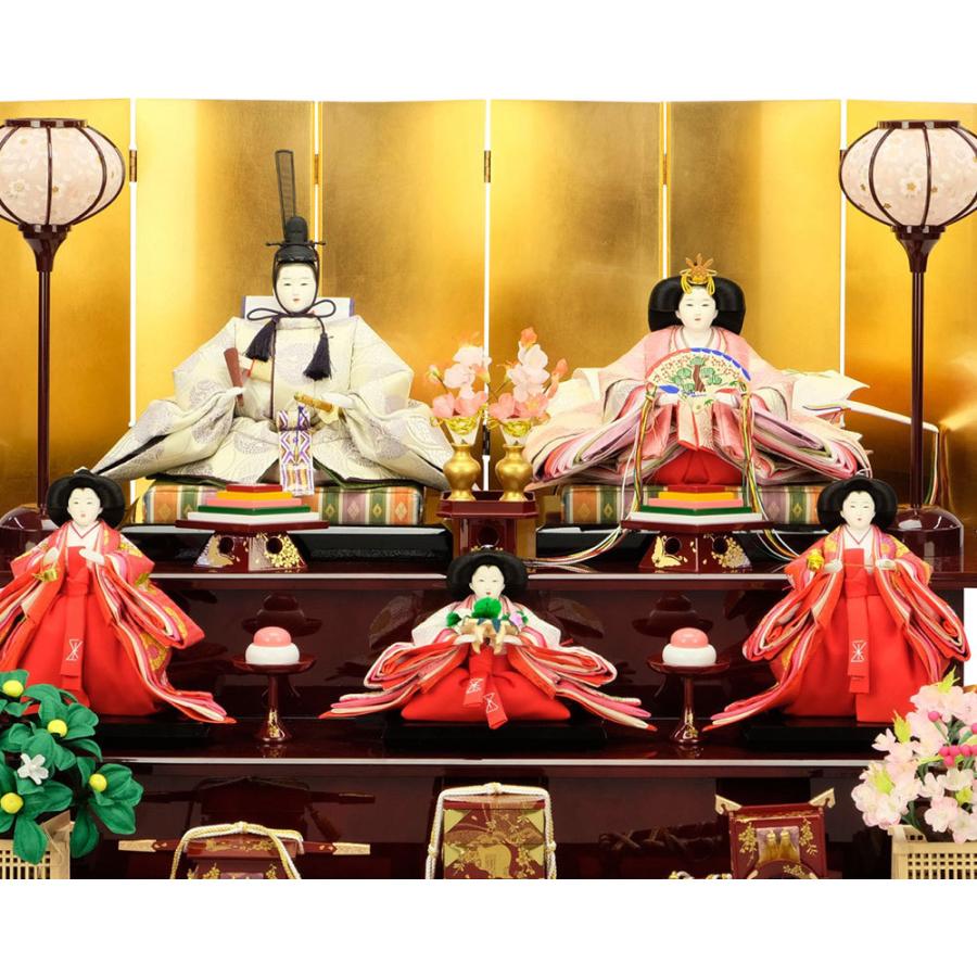 早い者勝ち訳あり！ 雛人形 ひな人形 お祝い 三段飾り 3段飾り 五人飾り 5人飾り おしゃれ かわいい おしゃれ 可愛い 【IQ2497542889】(88572円)
