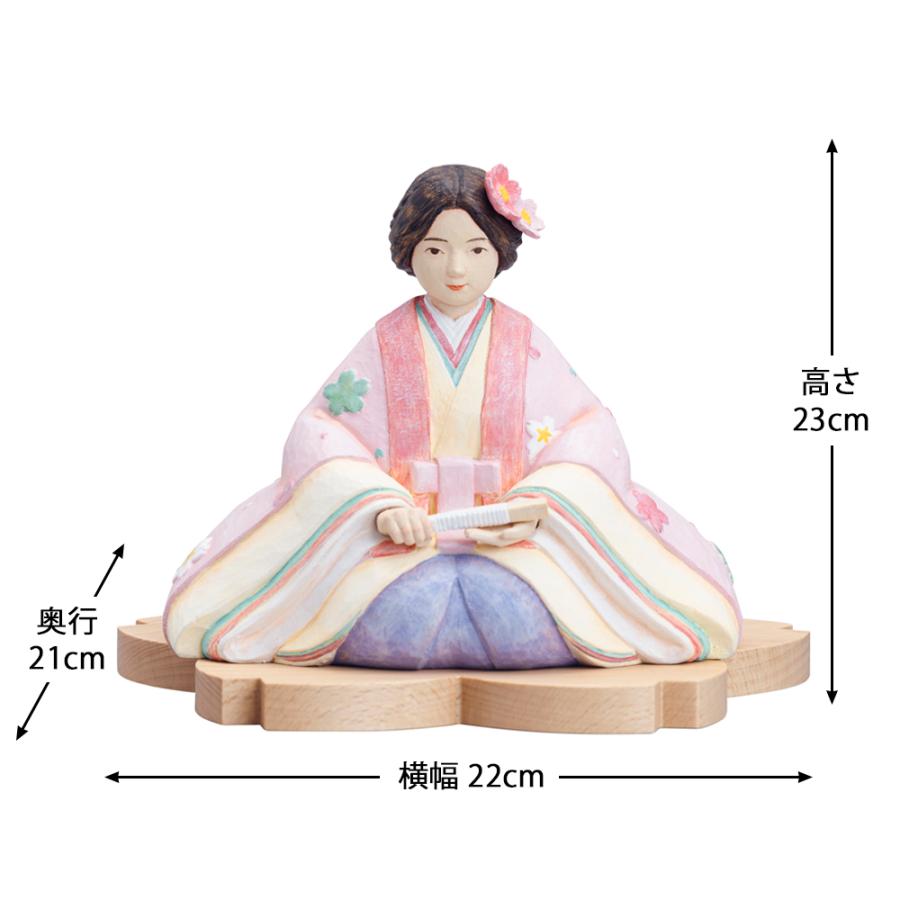 雛人形 おしゃれ コンパクト 親王飾り 木製 かわいい 人気 花の宴 Atelier -アトリエ- 手作り 灰原 愛 ミニ 2024