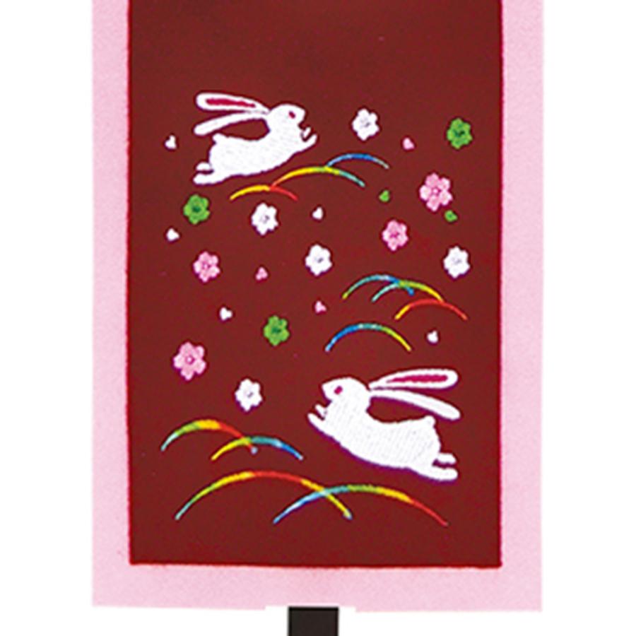 雛人形 コンパクト お祝い 記念日に フェルト生地 刺繍 名前旗飾り (小