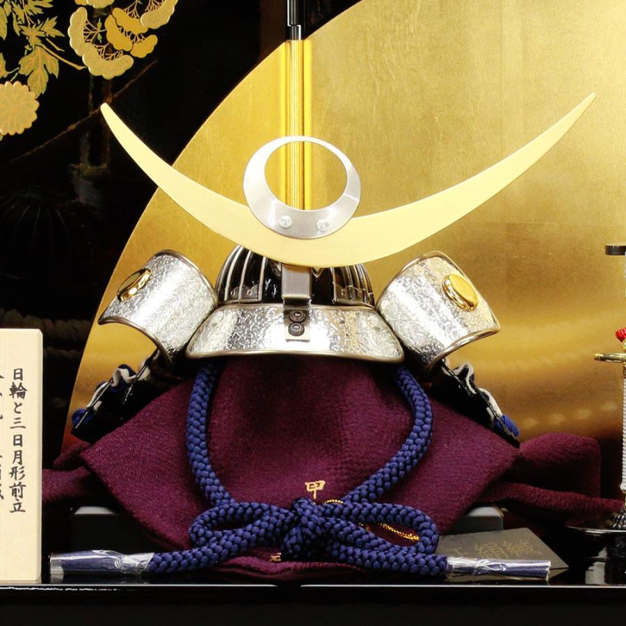 五月人形 武士の兜と刀矢付き 久月 三日月形前立の兜 銀 【公式通販】