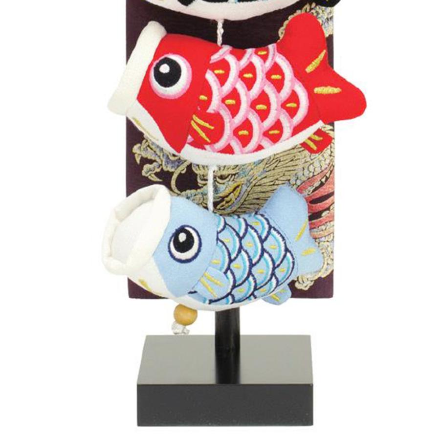 5月人形 五月人形 鯉飾り こいのぼり コンパクト 金彩龍 台付 おしゃれ
