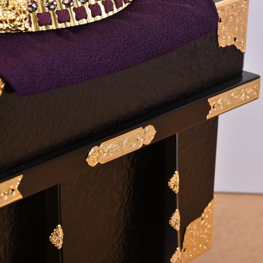 五月人形 コンパクト おしゃれ 鎧飾り 13号 平安一水作 兜 台16号 金箔