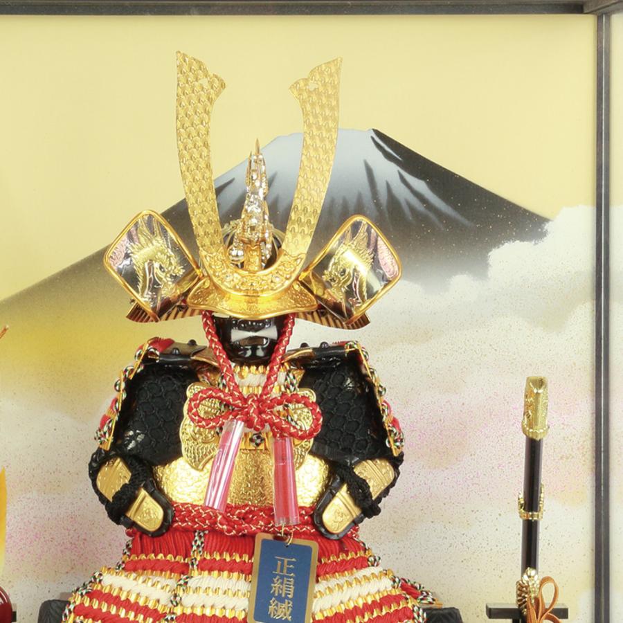 五月人形 ケース飾り 鎧 ケース入 お祝い 4号 初節句 ガラス 鎧セット
