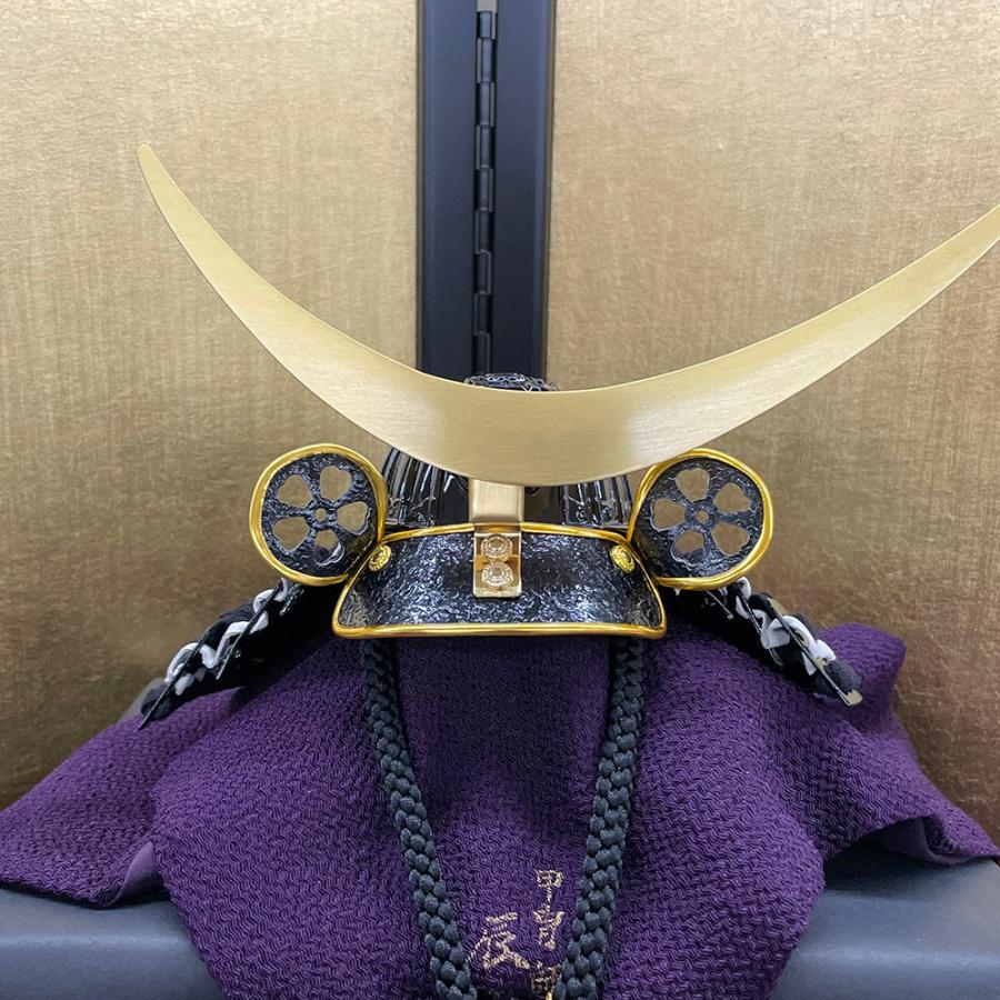 五月人形 コンパクト 武将 伊達政宗 兜 平飾り 1/5 兜飾り 辰広 かぶと