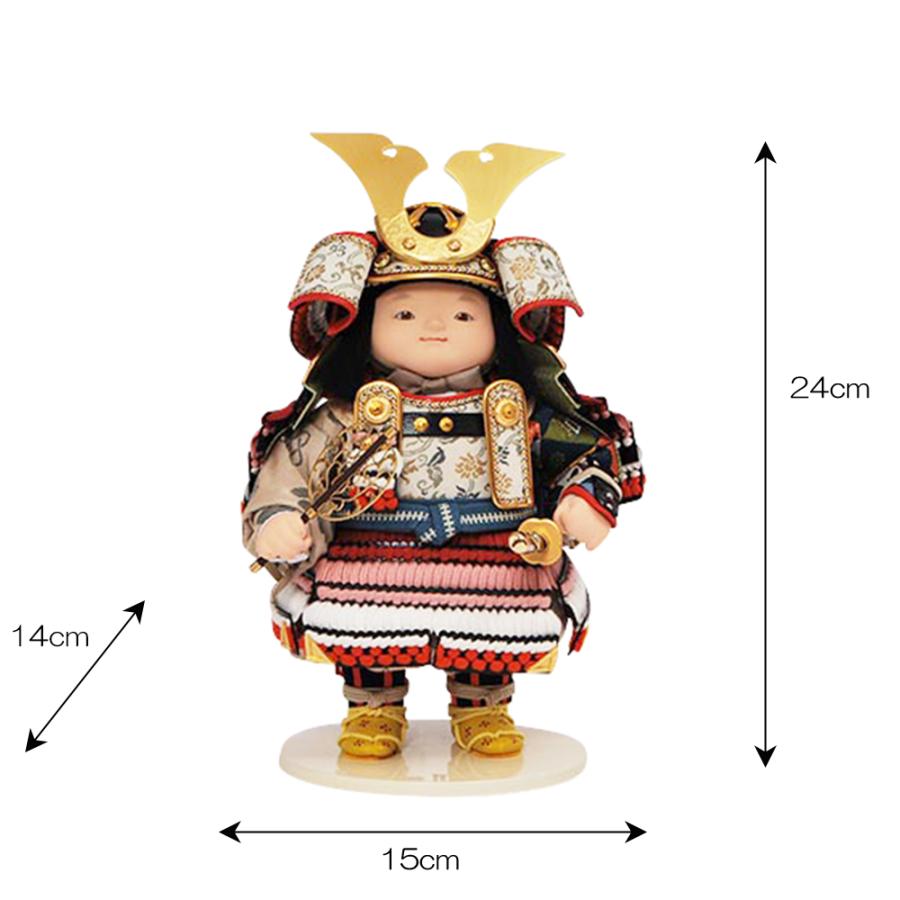 五月人形 幸一光 5月人形 お祝い 大将飾り 早苗 さなえ 黒小札 紫匂威 かわいい かっこいい コンパクト 人形のみ 2025_1