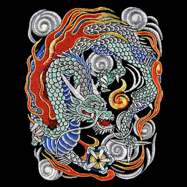 五月人形 名前旗 旗 5月人形 龍 竜 ドラゴン 刺繍名入れ代込 台座付 コンパクト おしゃれ_4