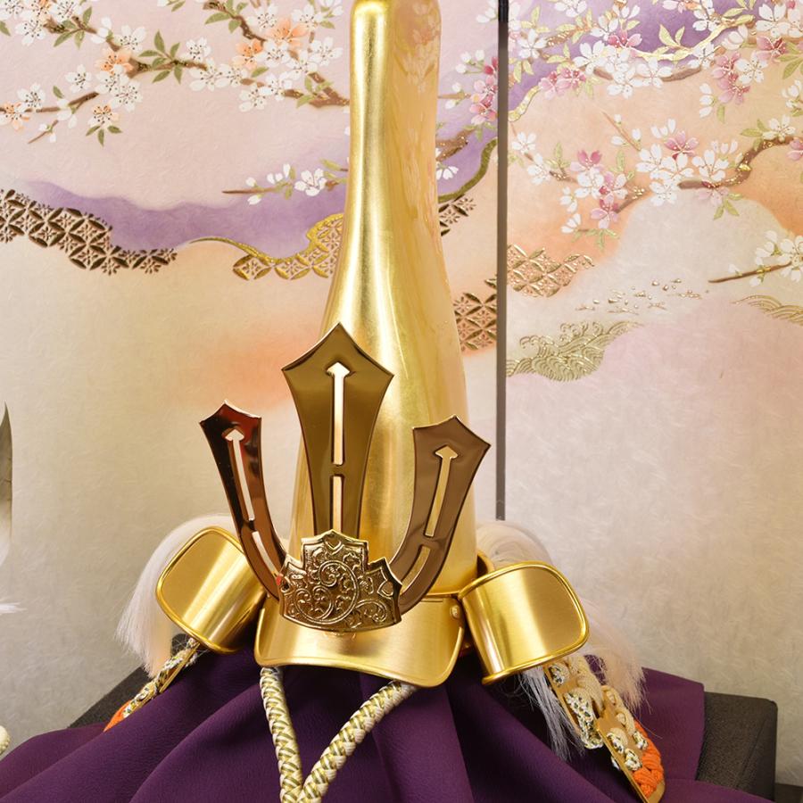 五月人形 コンパクト お祝い 兜飾り 平飾り 名将 武将 前田利家 台屏風