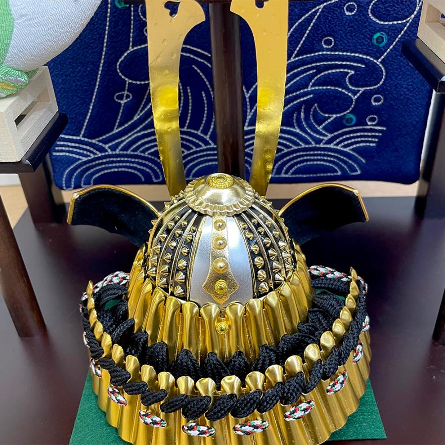 五月人形 兜 セット飾り 鯉のぼり3匹付 48em53 ミニ コンパクト 倉庫