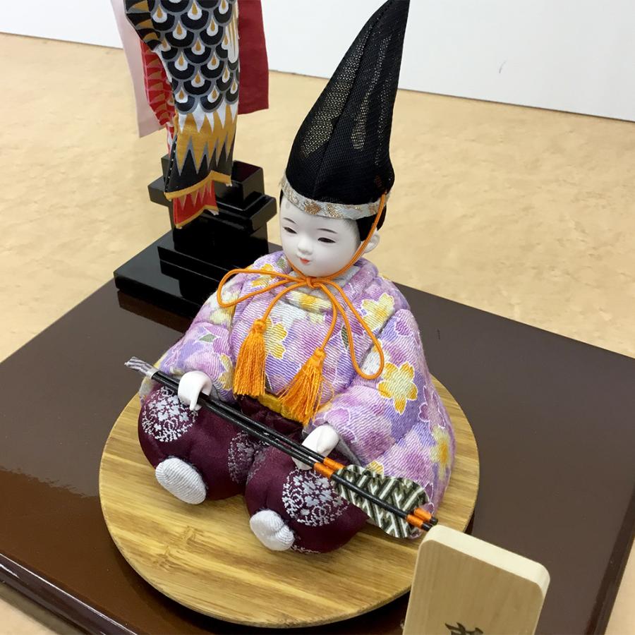 木目込人形　❖五月人形❖鯉のぼりセット 五月人形 木目込 人形 鯉のぼり付 ミニ コンパクト 倉庫管理品 展示品