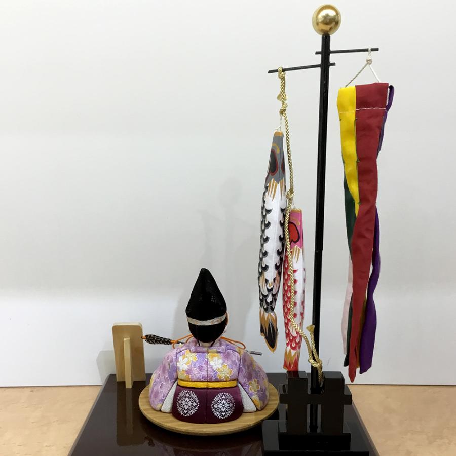 五月人形 木目込 人形 鯉のぼり付 ミニ コンパクト 倉庫管理品 展示品