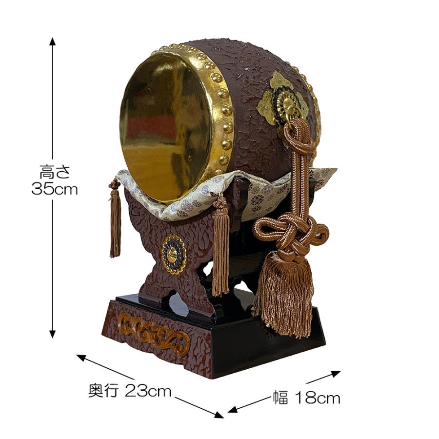 五月人形用 前飾り 太鼓 60号 本金 本皮 倉庫管理品 展示品