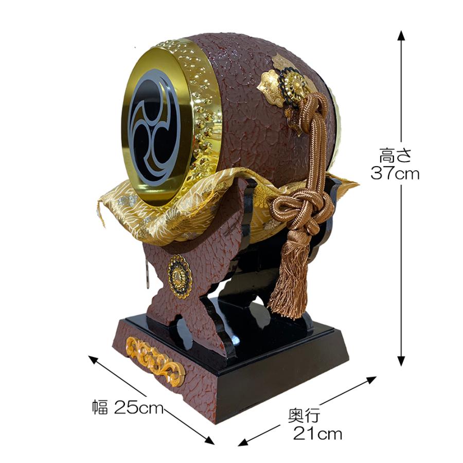 五月人形用 前飾り 太鼓 70号 石目塗 倉庫管理品 展示品 アウトレット