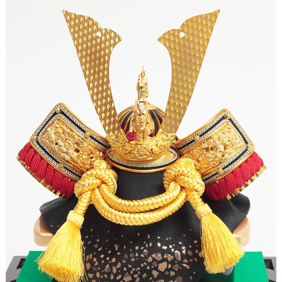 久月　兜　ガラスケース入り 久月 名入れ木札無料 五月人形 兜飾り 取付ケース入り ガラス