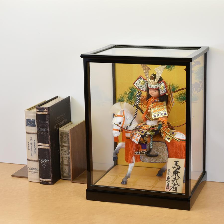 五月人形 久月 ケース飾り 大将飾り 5月人形 乗馬 武者大将 コンパクト